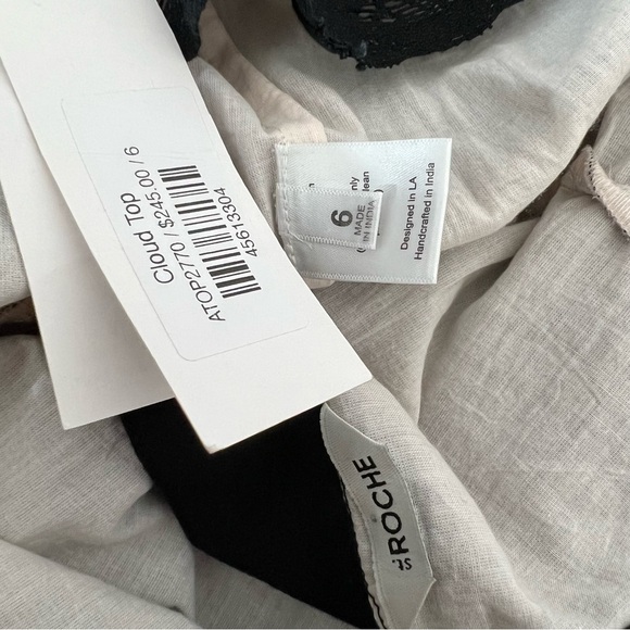 NWT St.Roche Cloud Top Floral Lace Blouse Top Tie Strap Layered Gothic 6 - Picture 9 of 10